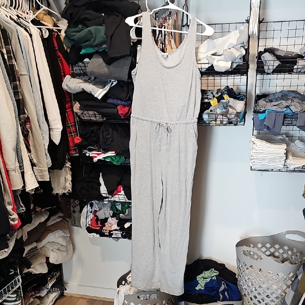 A New Day Light Gray Sleeveless Jumpsuit